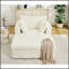 Chaise longue en velours côtelé surdimensionnée confortable avec repose-pieds pour une détente et un style ultimes