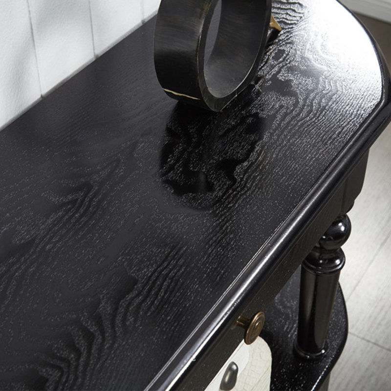 Console American Retro, H 35,43 po x l 47,24 po x P 11,81 po, Noir