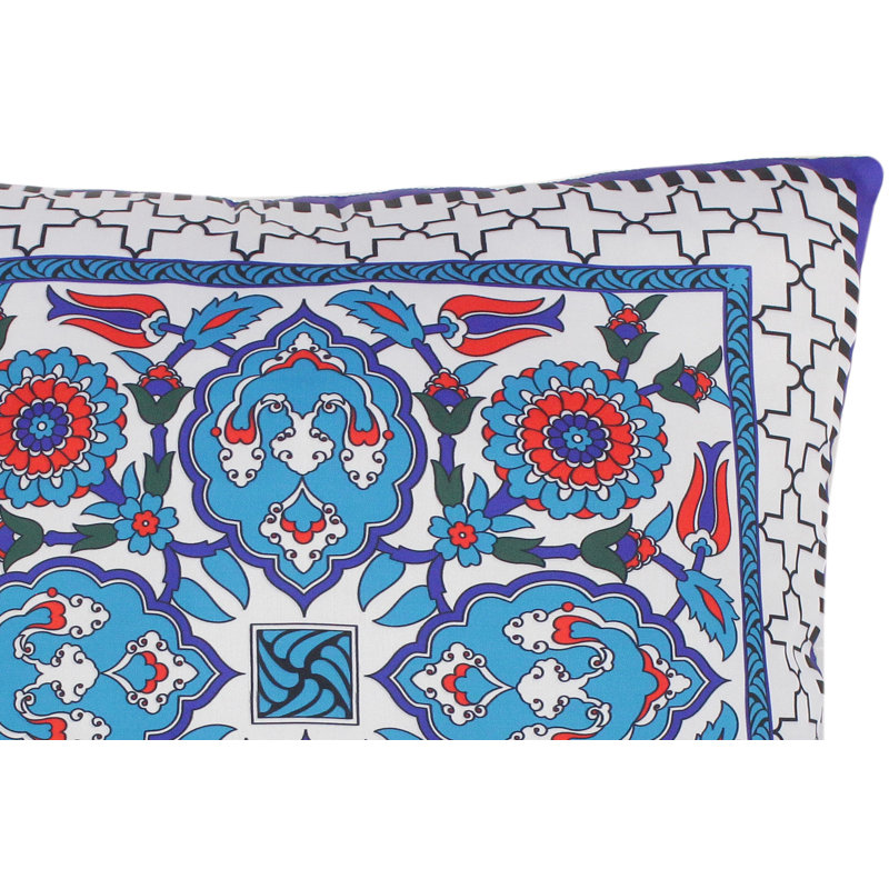 Bohemian Silk Geometric Silk Reversible Throw Pillow