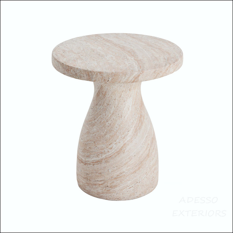 Table d'appoint en sablier Travertine MGO