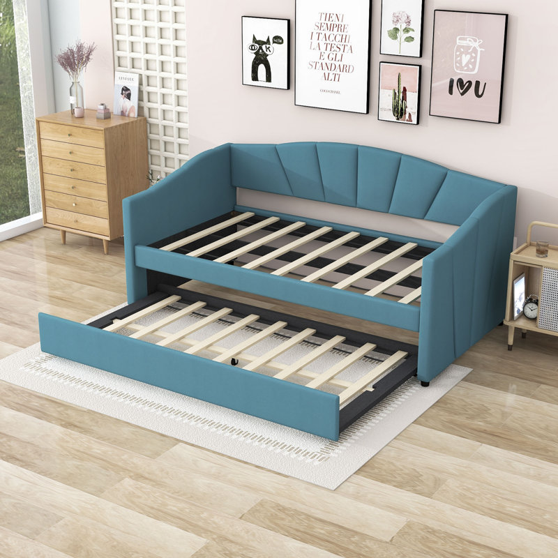 Gisselle Upholstered Daybed, Blue