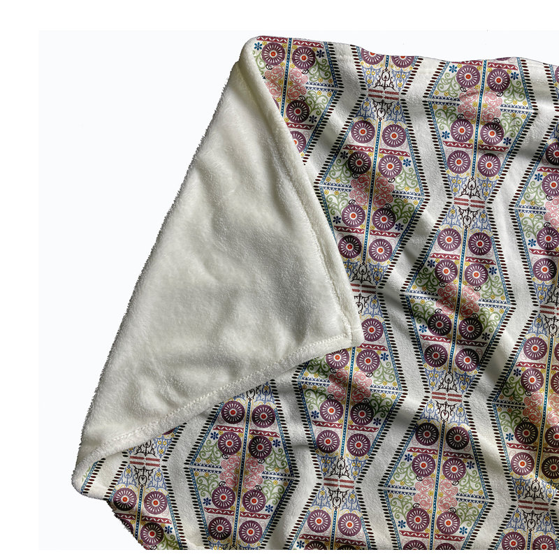 Jeté détaillé Geo Spring, Motif géométrique mauve discret, L 50 po x L 60 po