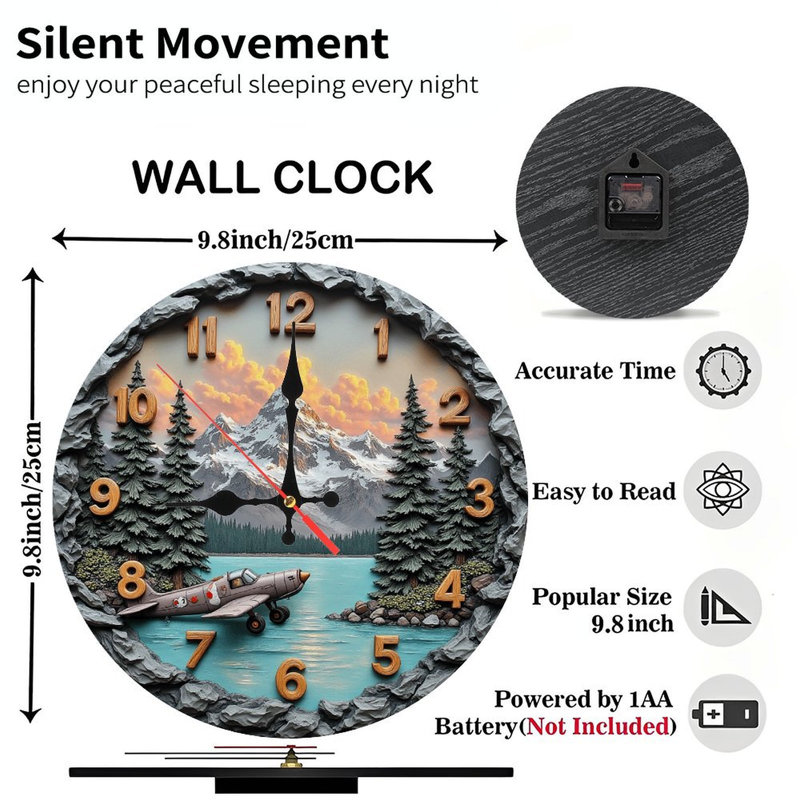 Horloge murale Mountain Lake