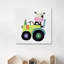 « jolie cow cow », peinture sur toile tendue-406373099