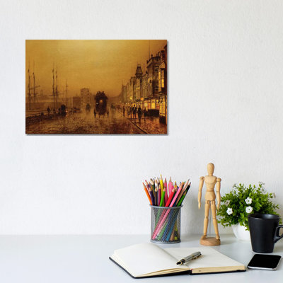 Glasgow Docks, 1892 by John Atkinson Grimshaw - Wrapped Canvas Print