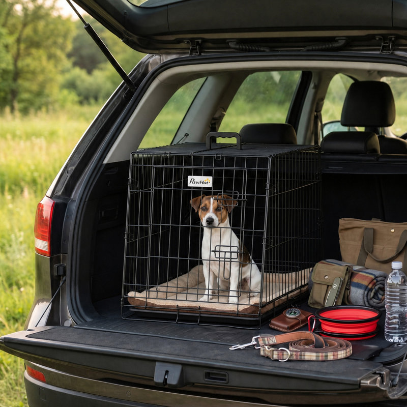 Steel Pet Vehicle Travel Carrier