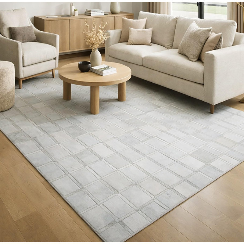Tapis moderne en peau de vache à motif géométrique en peau de vache beige 10 x 13 pieds Patchwork