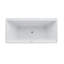 Baignoire autoportante en acrylique de 67 pouces en blanc brillant