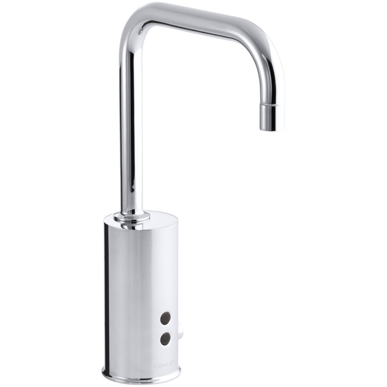 KOHLER Gooseneck Single-Hole Touchless Hybrid Energy Cell-Powered Commercial Faucet with Insight Technology in Polished Chrome