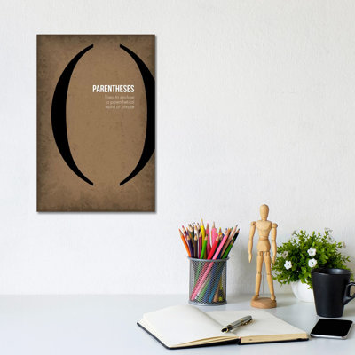 Parentheses - Wrapped Canvas Painting