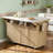 55.5" Fluted Kitchen Island with 2 Drop Leaf-454704040