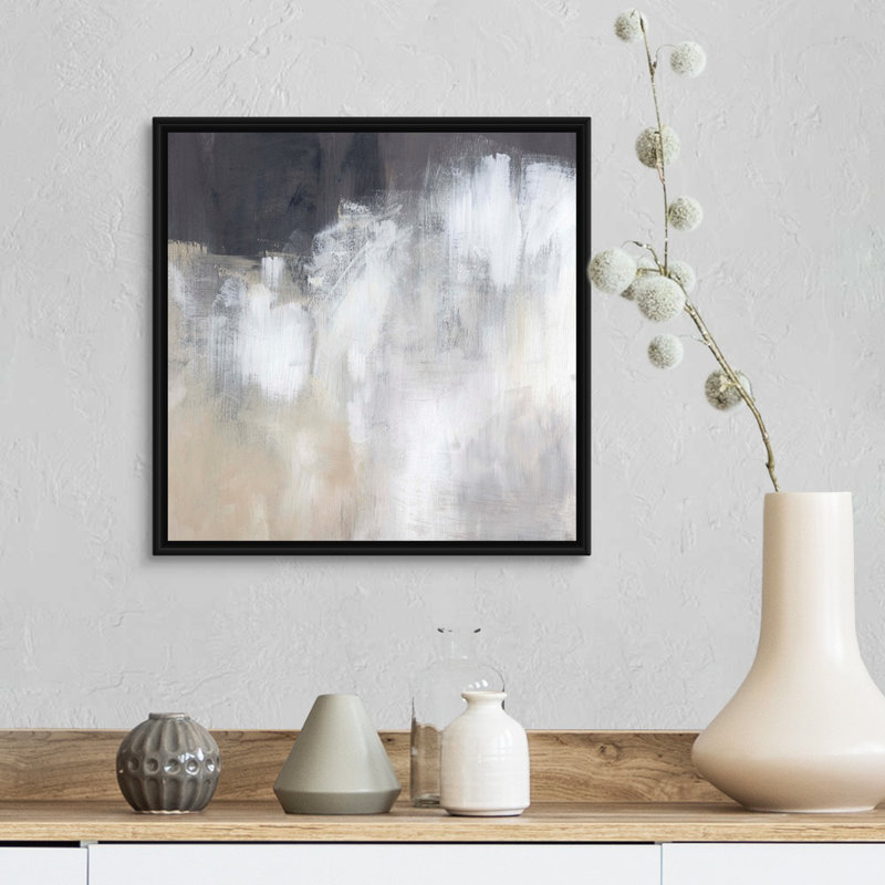 Neutral Abstract II par Jennifer Paxton Parker - reproduction d'art sur toile, H 18 po x l 18 po, Noir