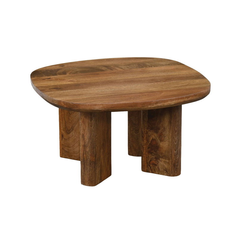 Square Solid Mango Wood Coffee Table