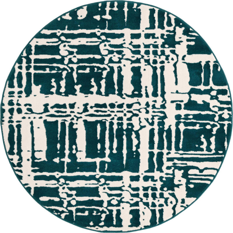 Tapis contemporain brun Bramore, Rond 4 pi