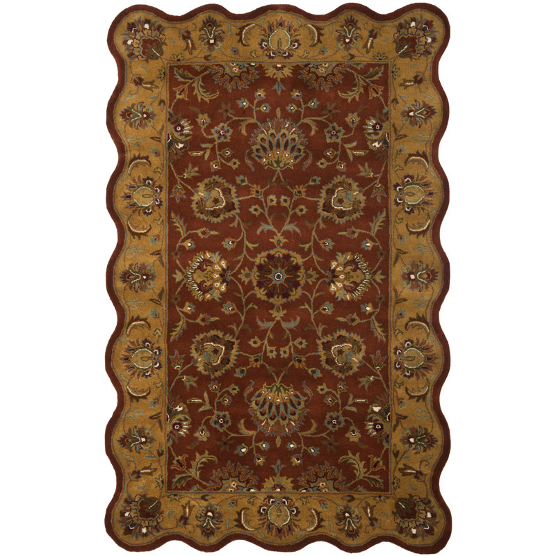 Tapis oriental en laine touffeté à la main Balthrop, Rectangle 6 pi x 9 pi