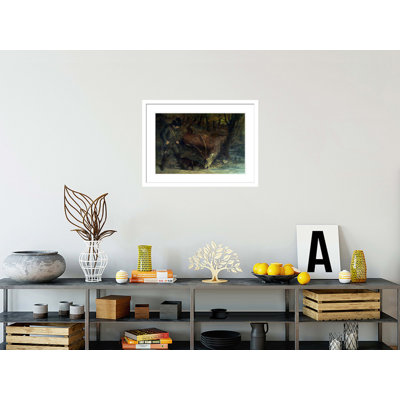 The Death of the Stag by Gustave Courbet -Framed Giclee Print