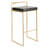 Fuji Contemporary-Glam Barstool In Gold With Black Faux Leather By Lumisource - Set Of 2-470369634