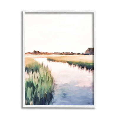 "Paysage de rivière champêtre" par Amy Hall, peinture