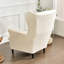 Housse pour fauteuil à oreilles extensible 2 pièces en velours doux-1863515296