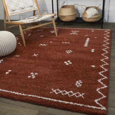 Tapis à poils longs Kashvi Southwestern
