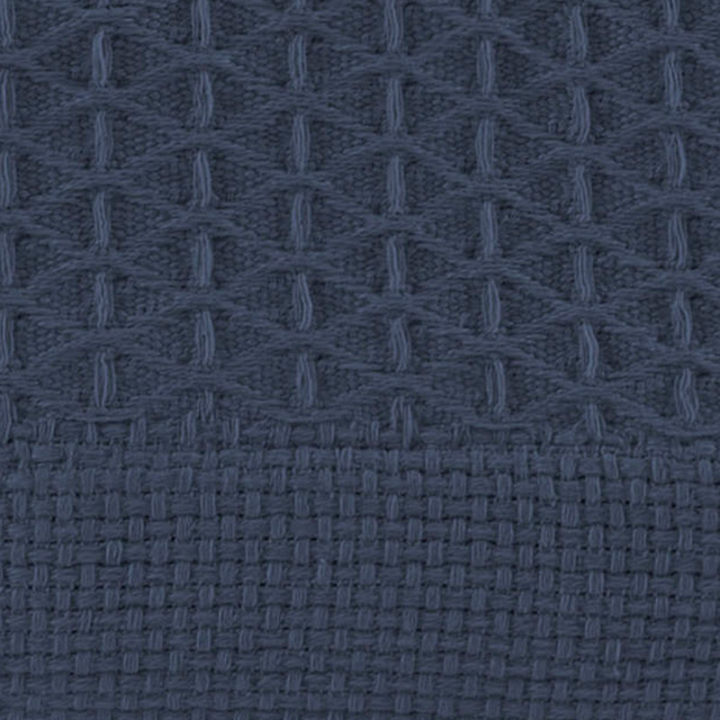 Couverture réversible en coton uni Nautica Baird, Très grand, Bleu marine
