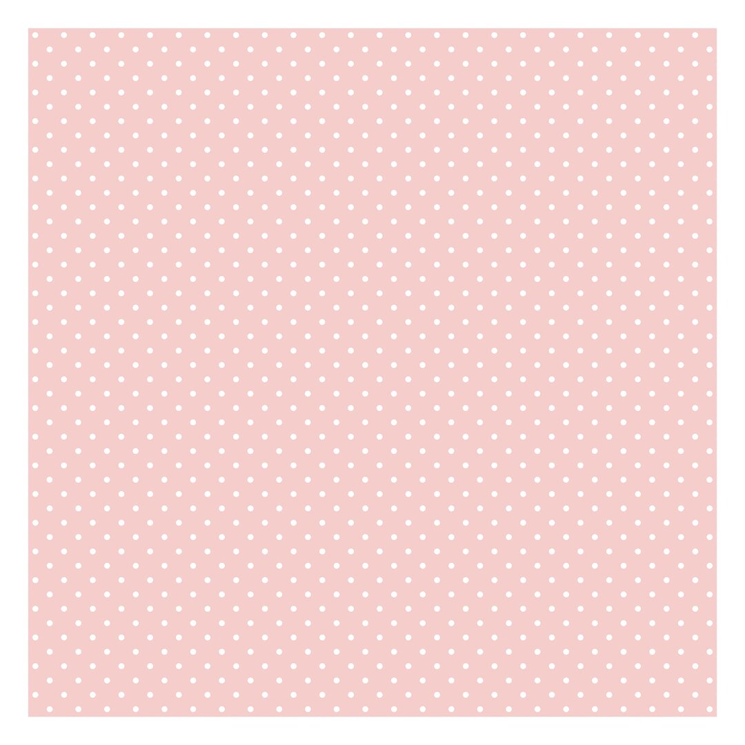 Strukturierte Tapete White Dots on Pink 2,88 m x 288 cm