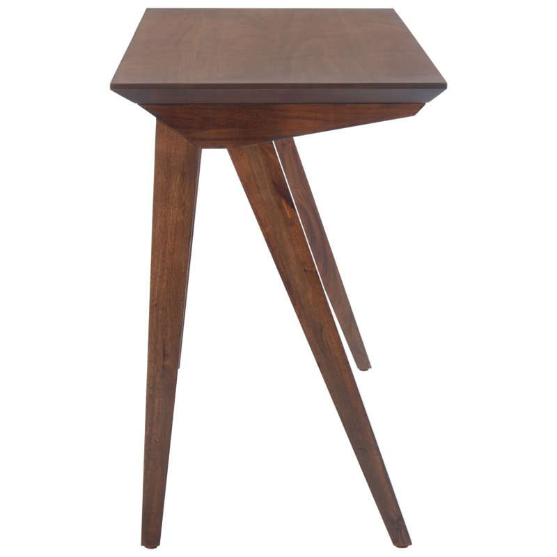 Jerry Solid Wood Solid Wood Writing Desk, Walnut