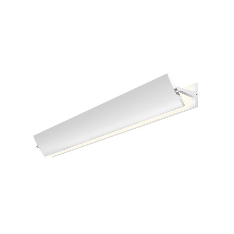 Aileron 1 - Light LED Armed Sconce, Textured White, 4" H x 36" W x 4.75" D
