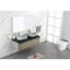 Lavabo ovale 24 po x 14 po - ABS bleu, installation au-dessus du comptoir, drainage rapide de l'eau 24 po Installation de lavabo rectangulaire pour salle de bain, hygiénique, système de drainage