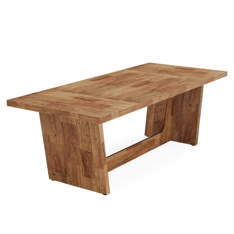 Modern Practical Style Walnut Grain Veneer Rectangular Table With 1 Extension Leaf Suitable For Modern-Style Family Dining Rooms And Light Office Spaces