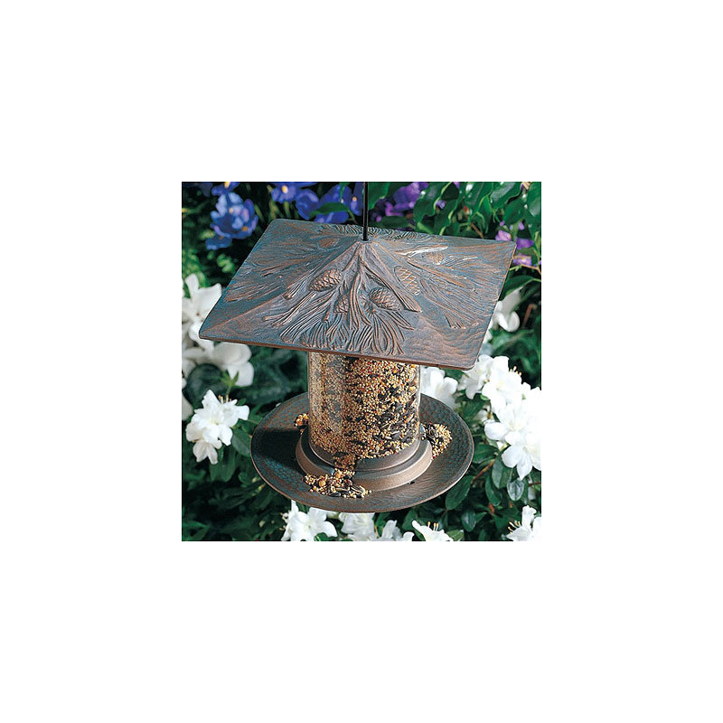 Pinecone Tube Bird Feeder, Oil Rubbed Bronze