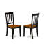 L'ensemble de cuisine Luxe par East West Furniture E5AN7-BCH-W se compose d'une table de salle à manger et de 6 chaises de cuisine avec dossier à lattes - noir