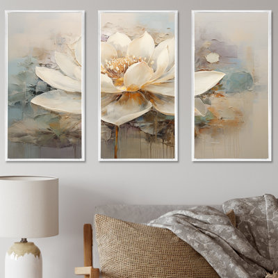 Antique Lotus Connection I - Lotus, reproduction d'art murale