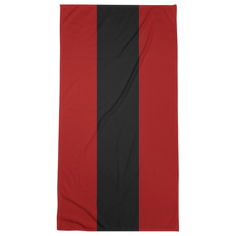 Microfiber Bath Towel, San Francisco Football Stripes Red/Black