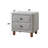 Boucle Nightstand with Two Full-Extension Drawers