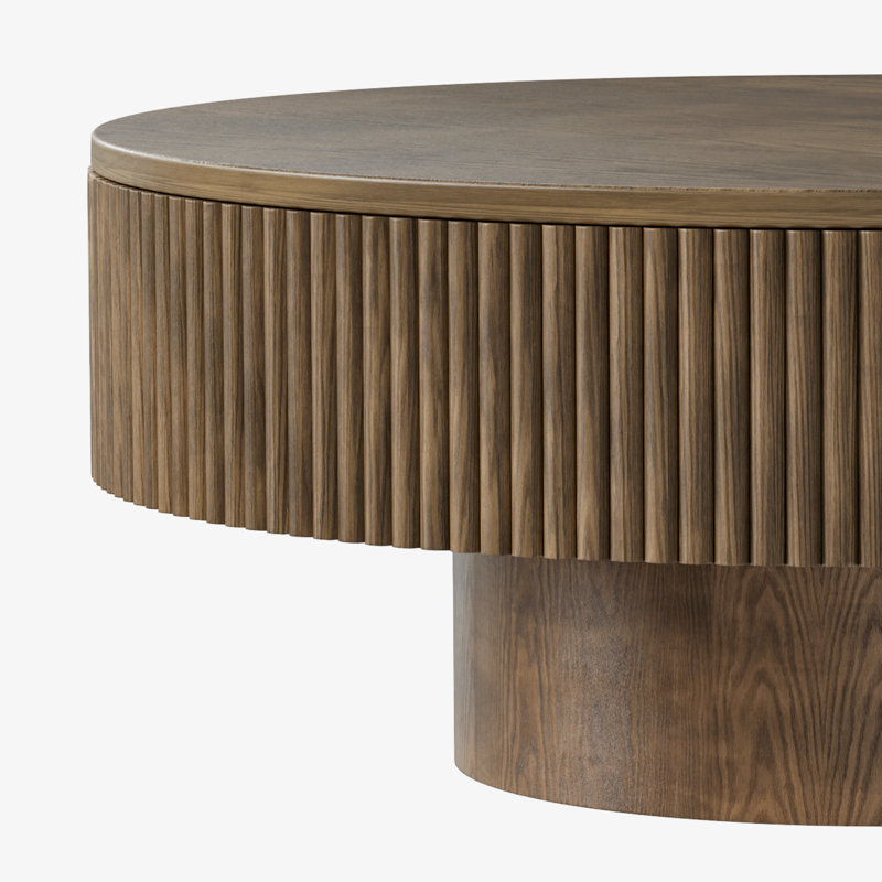 Chibuzor Round Coffee Table - Handcrafted Wood Design