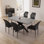 Ensemble de salle à manger Modern Kitchen, table de salle à manger extensible avec chaises rembourrées