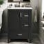 Meuble-lavabo moderne peu encombrant avec lavabo, conception en bois noir