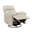 Fauteuil inclinable et pivotant en cuir beige pour un confort ultime dans le salon