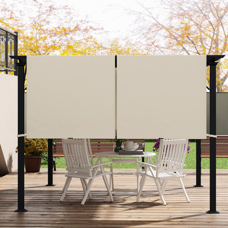 Pergola Canopy Replacement, 2Pcs 4 X 18Ft, Protected, Khaki, Matches 10 11.8Ft Pergola, Uncomplicated Installation Procedure Compatible With Easy Assembly