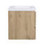 Meuble-lavabo suspendu en mélamine de bois de 35,43 po avec portes à fermeture amortie et lavabo intégré en résine, entièrement assemblé.-136089313-137789028-137791037