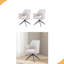 Ensemble de chaises de salle à manger en tissu, 2 chaises rotatives rembourrées douces, fauteuil à dossier confortable, fauteuil roulant de cuisine / salon / bureau à domicile