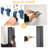 2-Pack Modern Outdoor Wall Lantern 3-Tier Integrated LED Black-129620466