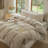 DONEUS Striped Duvet Cover Set 100% Washed Cotton Linen Like Soft Feelling Breathable Bedding-113054931-113054922