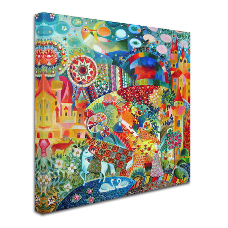 « licorne », reproduction d’impression sur toile tendue, H 35 po x l 35 po