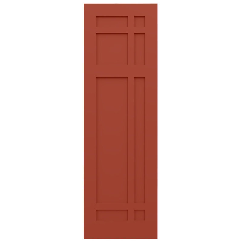 Volets à panneau plat, 37", Feuilles colorées, 18"