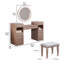 Ensemble de bureau avec miroir 3 pièces Yezy
