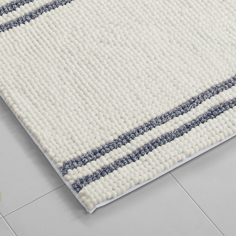 Tapis pour salle de bain Harriett, Blanc