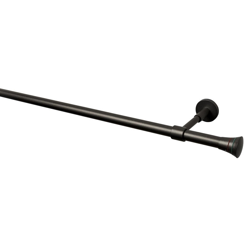 Single Curtain Rod, 1.10" H x 95.00" W x 2.00" D