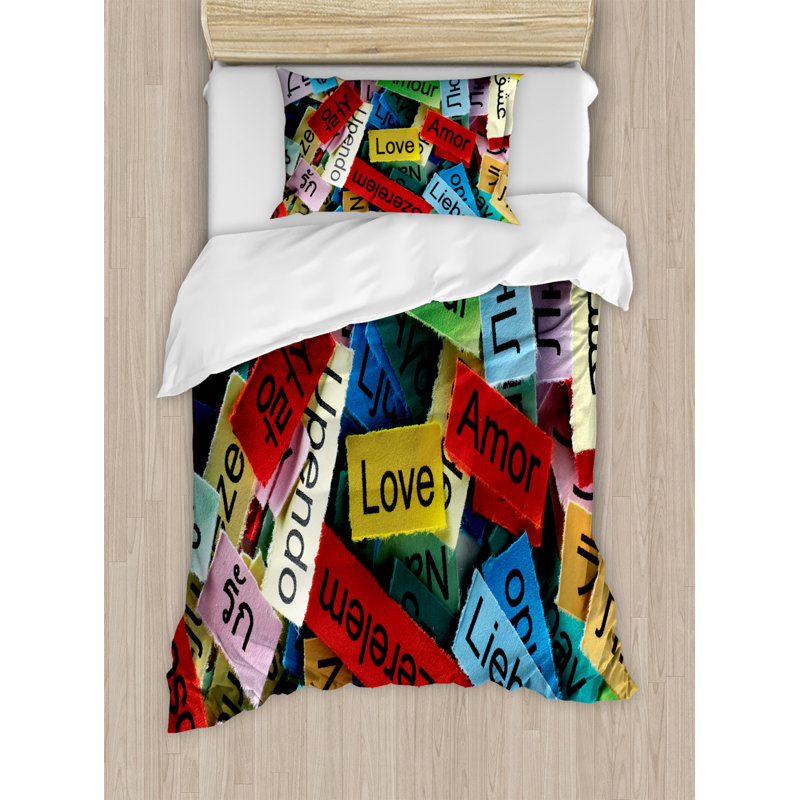 Eclectic Polyester Duvet Cover, Twin Duvet Cover + 1 Sham